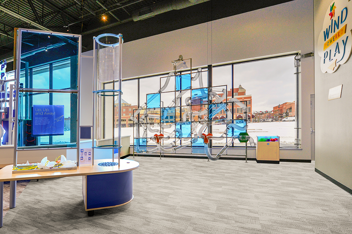 overview of the Wind Powered Play exhibit