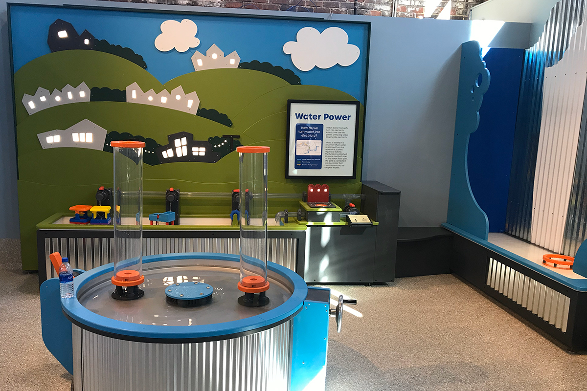 children's water play area