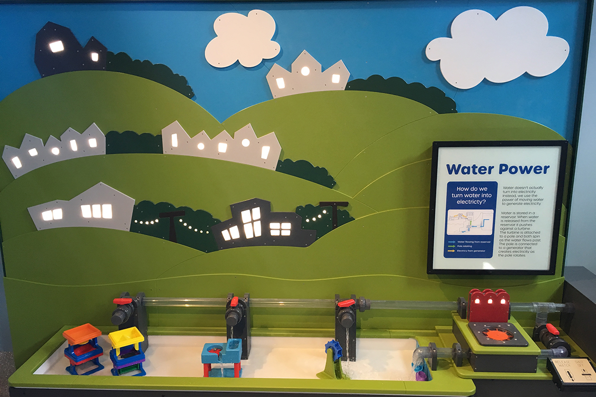 close view of children's water play table