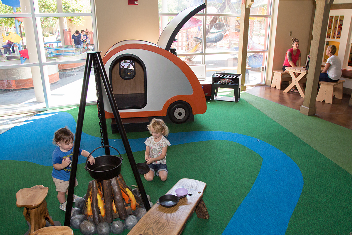 overview of children's camp play area