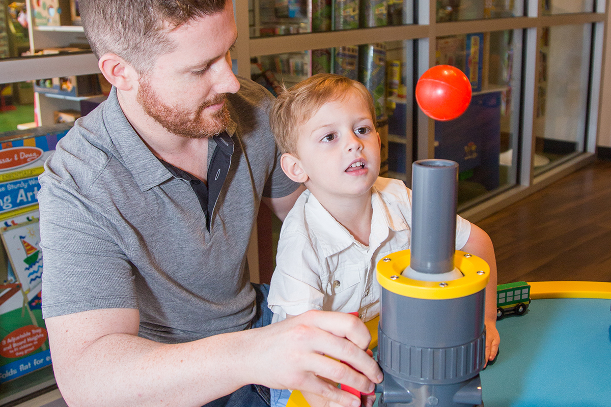 close view of children's air toy