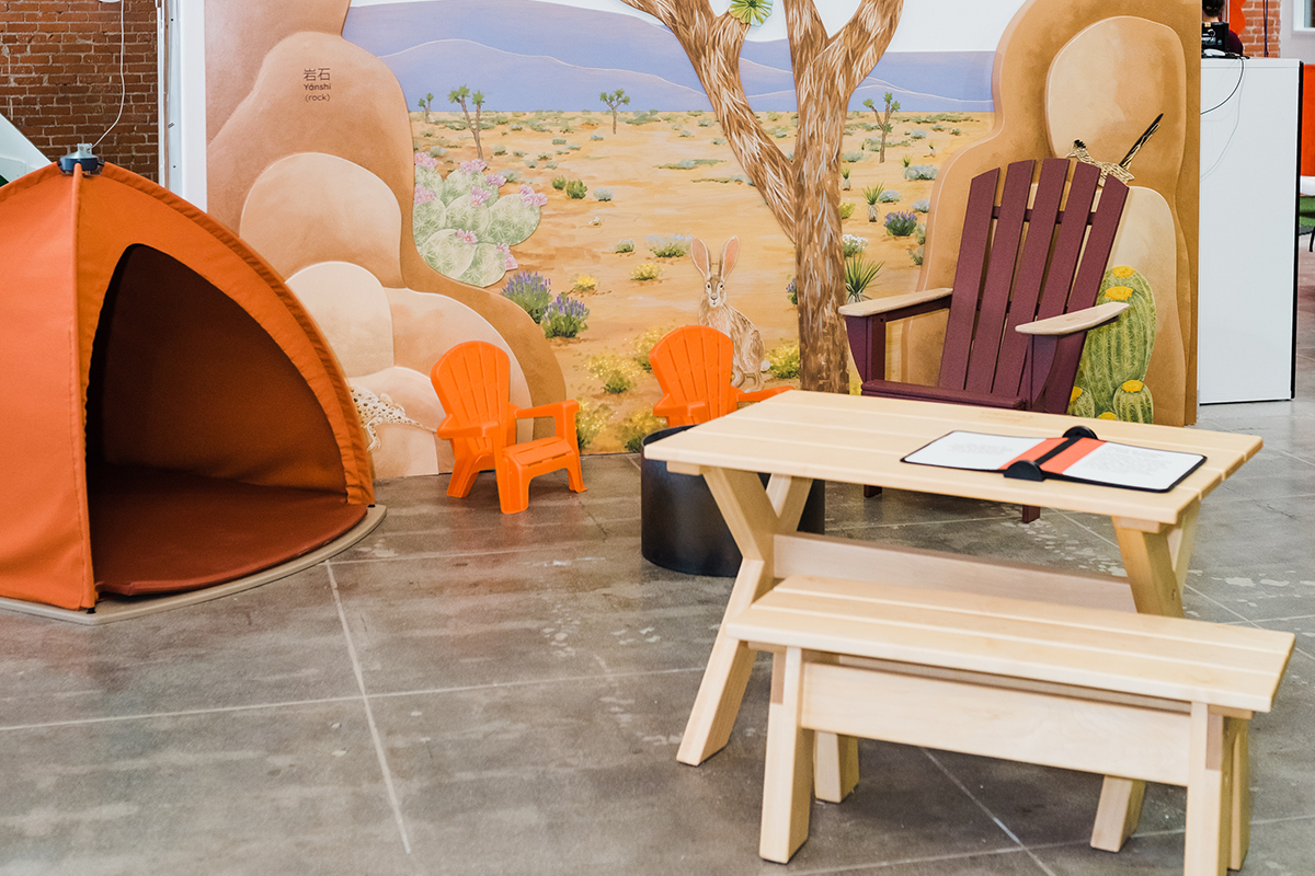 children's camping play area